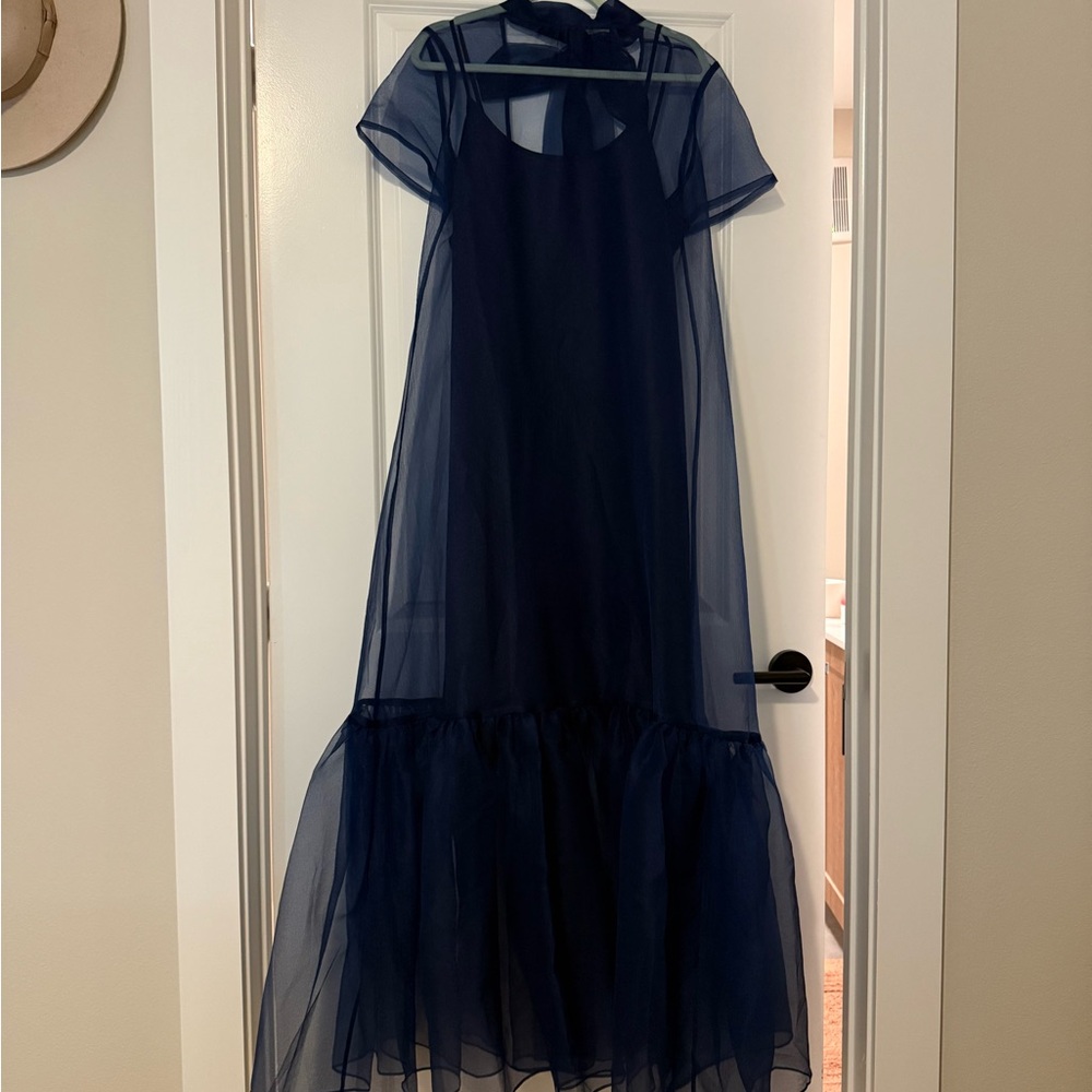 Chic Navy Blue Formal Wedding Guest Dress